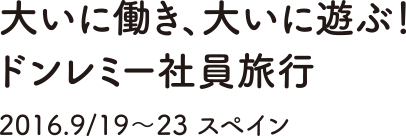 大いに働き、大いに遊ぶ！ ドンレミー社員旅行 2016.9/19～23 スペイン